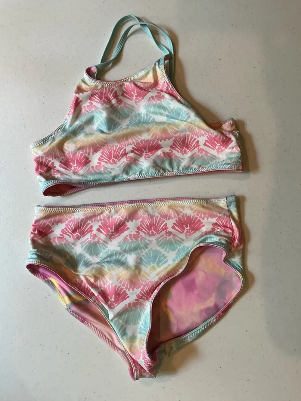 Lands End Swim Lot 14 Pieces Girls 10 Excellent Condition